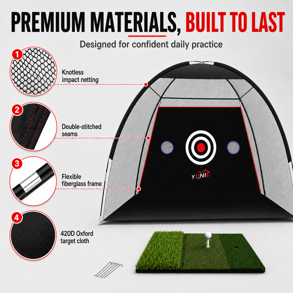 Golf Practice Net – Tent Style, 10 × 7 ft