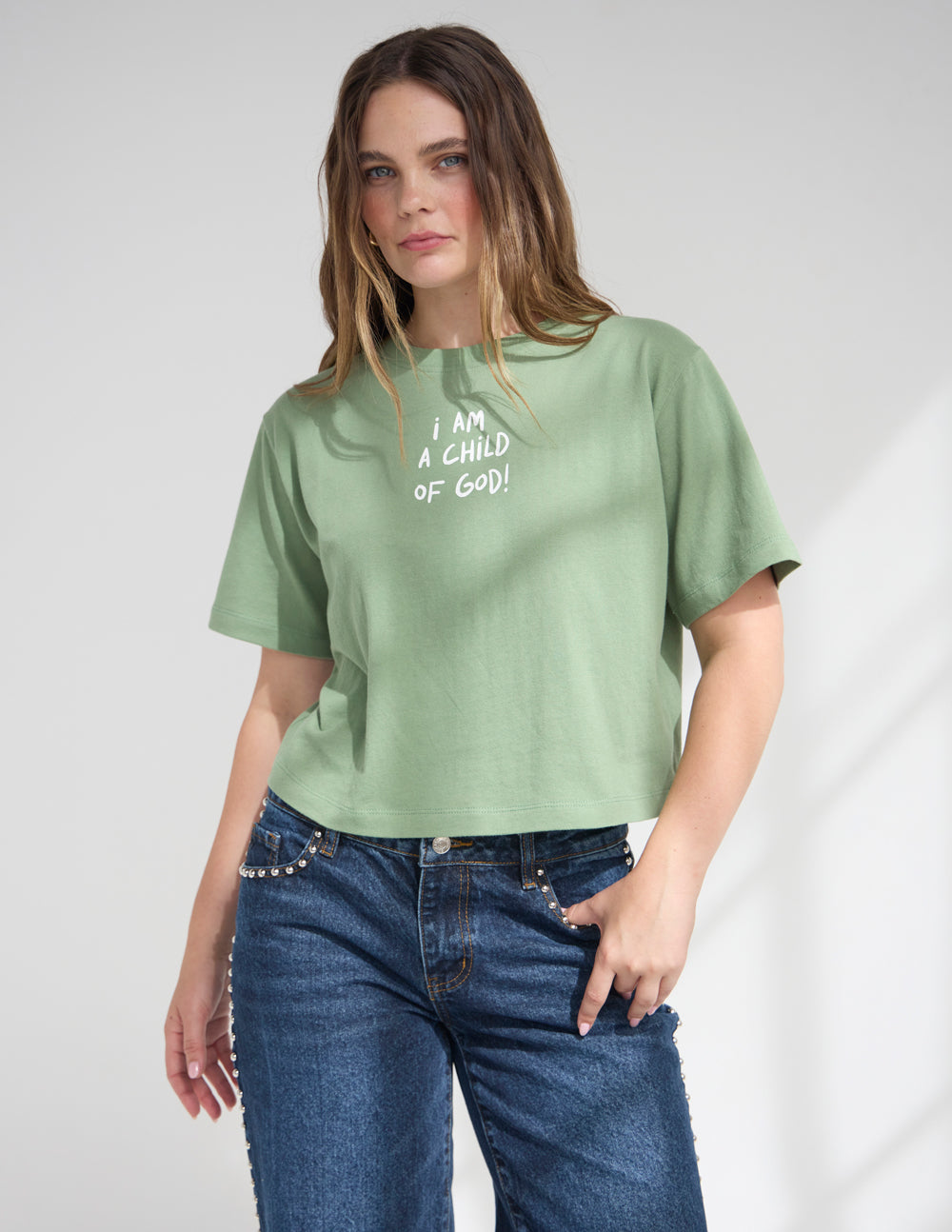 Child of God Cropped Women's Tee